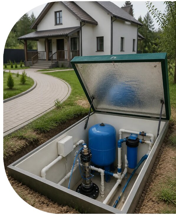 Автономное водоснабжение дома в Переславле-Залесском от 155685 р. | АПаруса-Прс
